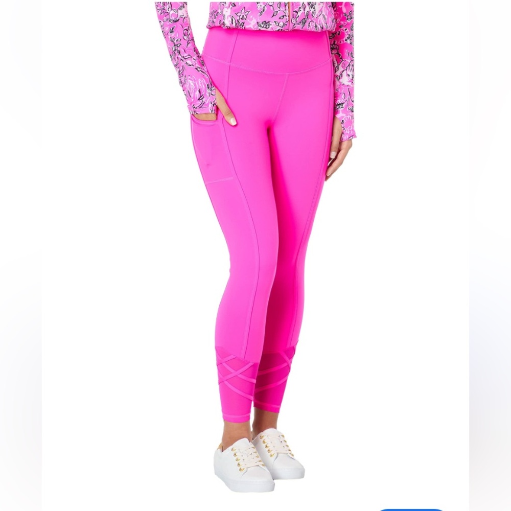 NWT Lilly Pulitzer luxletic weekender high rise leggings hot pink